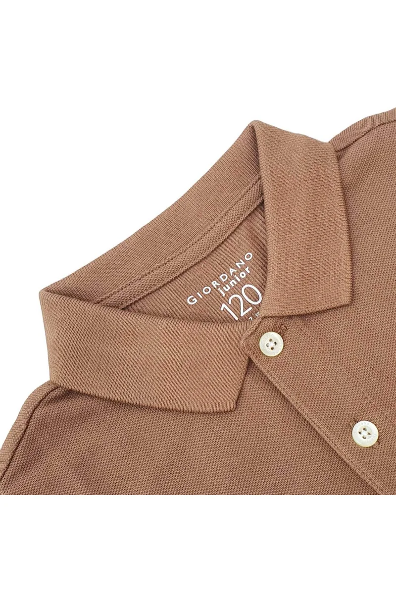 جيوردانو قميص بولو بني للأولاد