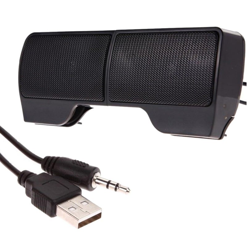 Compact Portable USB Clip-on Computer Speaker for Desktop and Laptop with 3v Power Supply for Home Office and Dormitory Use - Image 2