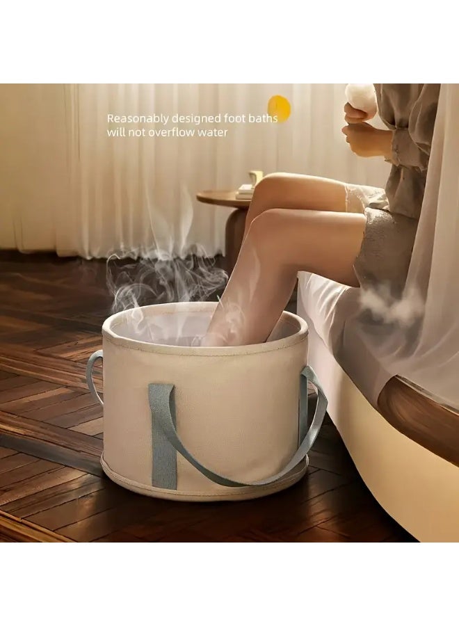 حوض نقع القدم القابل للطي عالي الجودة – مصنوع من قماش أكسفورد سميك مع عزل حراري طويل الأمد للاستخدام في المنزل أو السفر أو الهواء الطلق - Image 1