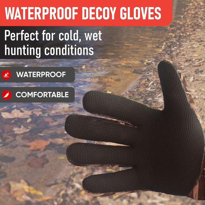 DecoyPro Insulated Camouflage Decoy Gloves — Waterproof/Cold Weather - Image 3