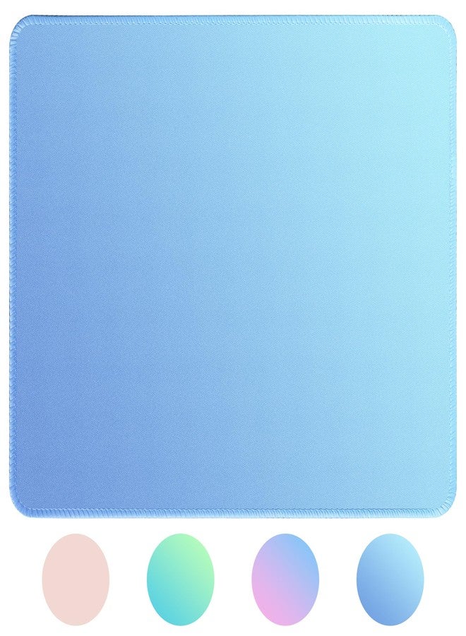 Bloss Small Mouse Pad for Gaming, Desk Pad Mat for Keyboard and Mouse, Gradient Blue Desk Mousepad with Stitched Edges, Computer Mouse Pad(11.8 x 9.8 x 0.12 Inches) - Image 1