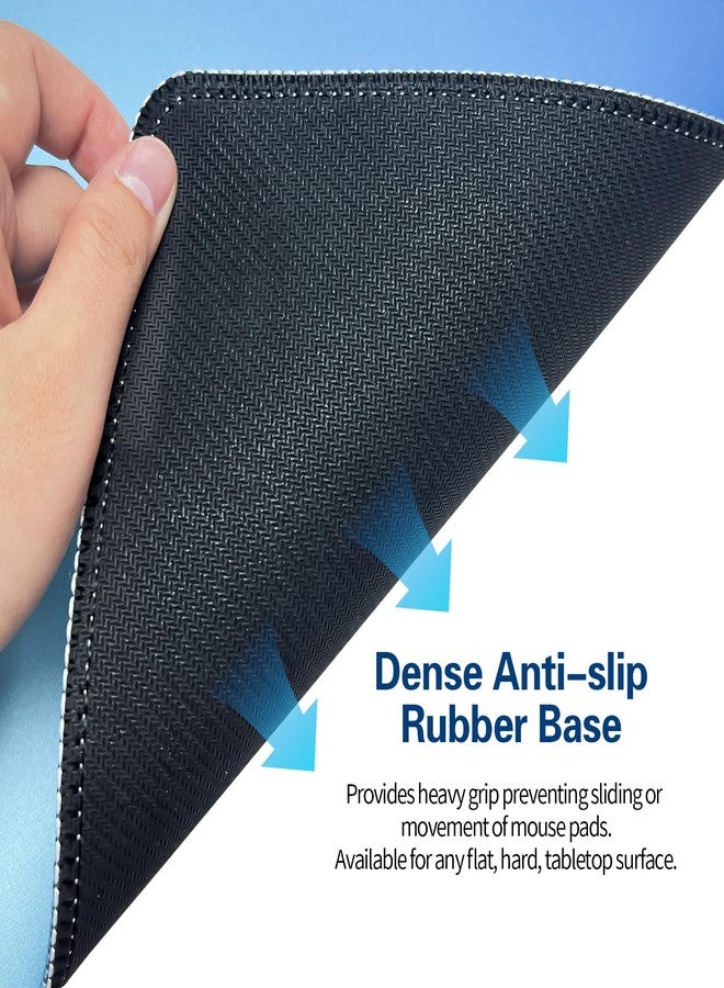 Bloss Small Mouse Pad for Gaming, Desk Pad Mat for Keyboard and Mouse, Gradient Blue Desk Mousepad with Stitched Edges, Computer Mouse Pad(11.8 x 9.8 x 0.12 Inches) - Image 5