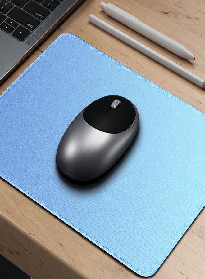 Bloss Small Mouse Pad for Gaming, Desk Pad Mat for Keyboard and Mouse, Gradient Blue Desk Mousepad with Stitched Edges, Computer Mouse Pad(11.8 x 9.8 x 0.12 Inches) - Image 2