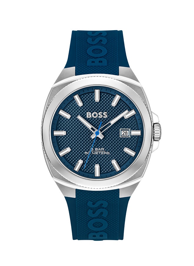HUGO BOSS - Men's Analog Tonneau Shape Silicone Wrist Watch 1514139 - 41 Mm - Image 1