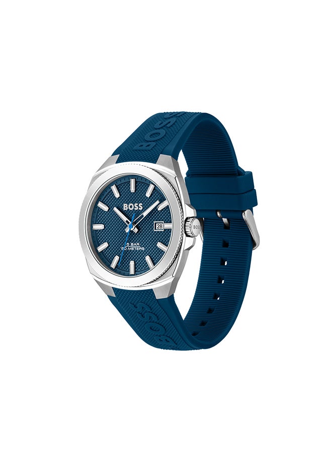 HUGO BOSS - Men's Analog Tonneau Shape Silicone Wrist Watch 1514139 - 41 Mm - Image 1