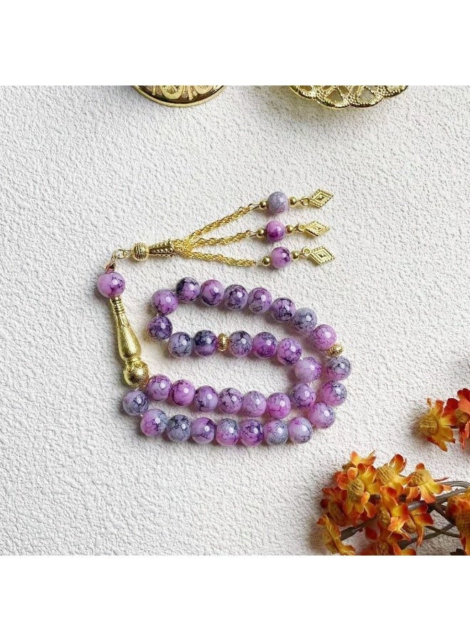 NIBEMINENT 33 Muslim Prayer Beads Lilac/10mm 