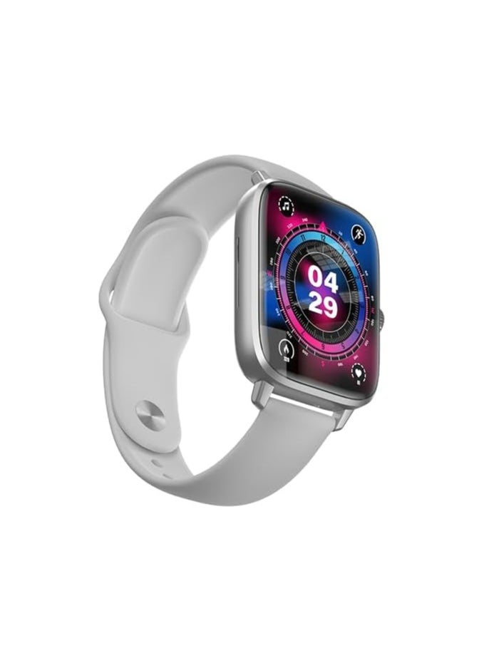 cardoo - Cardoo Smart Watch – Smart Watch for Men and Women – Large 1.9-Inch LCD Display with Heart Rate Monitoring, Bluetooth Call – Sports Modes – Supports Wireless Charging – Silver - Image 1