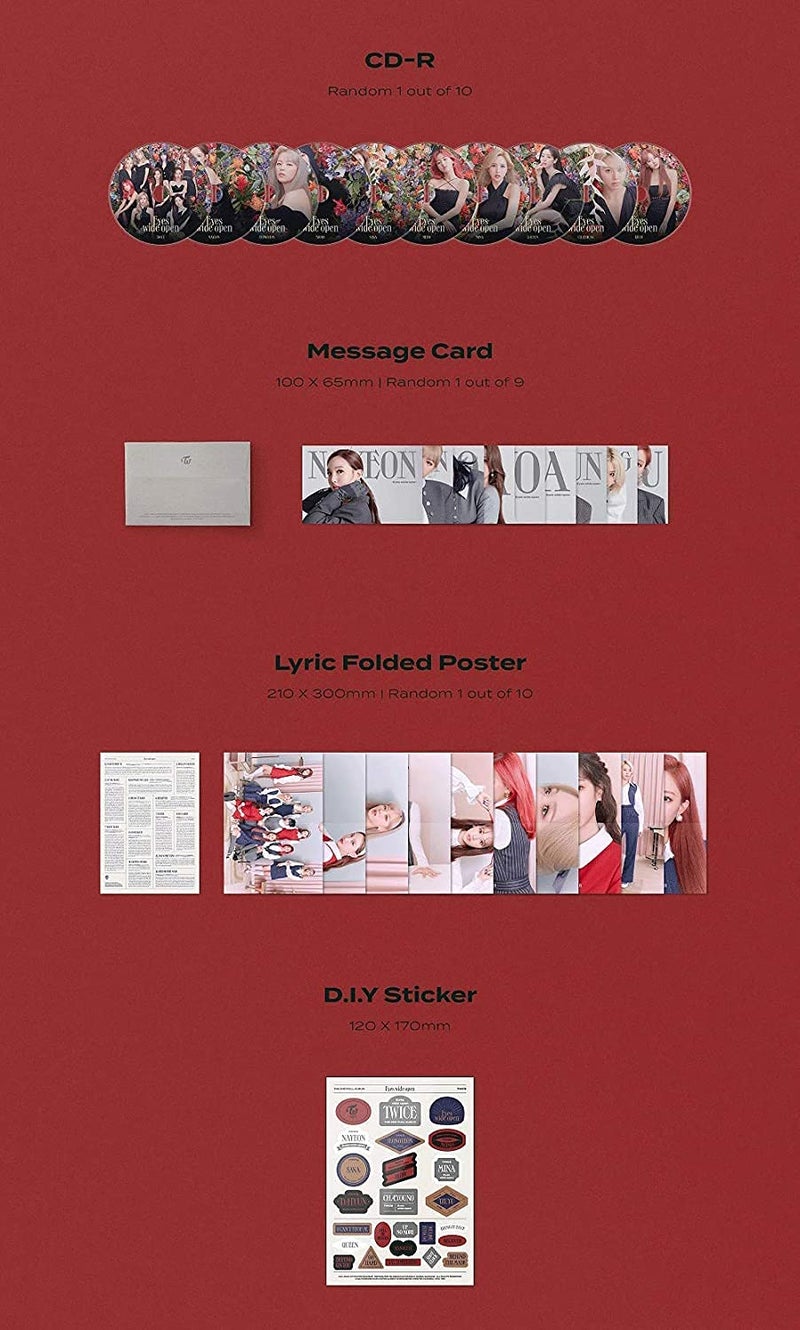 JYP TWICE - Eyes wide open (Vol.2) Album+Folded Poster+Extra Photocards Set (Story ver.),JYPK1006 - Image 3