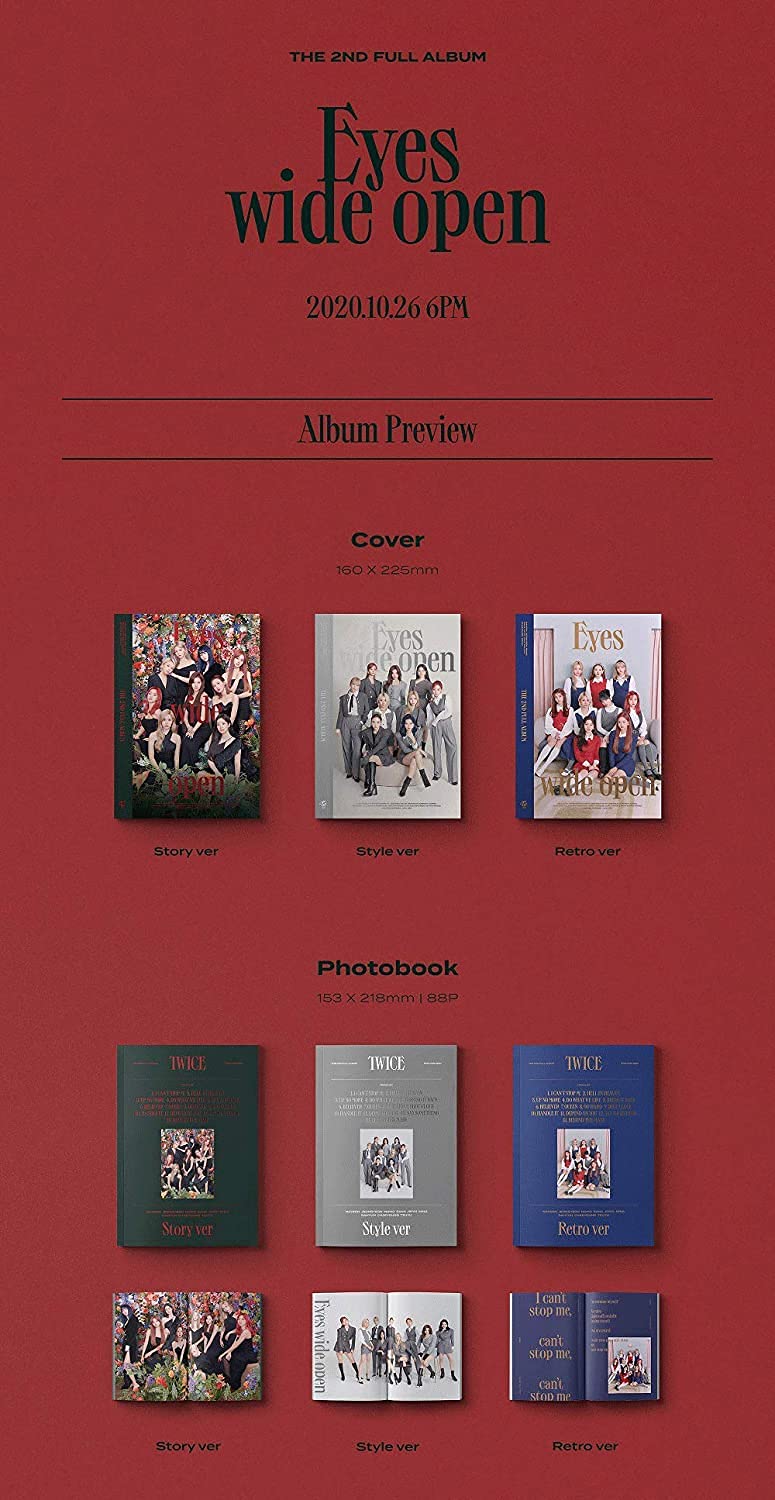 JYP TWICE - Eyes wide open (Vol.2) Album+Folded Poster+Extra Photocards Set (Story ver.),JYPK1006 - Image 2