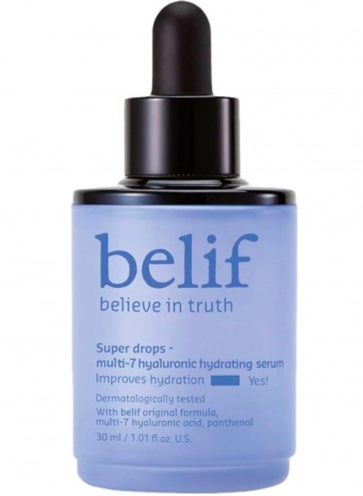 بليف سيروم بيليف سوبر دروبس متعدد 7 بحمض الهيالورونيك المرطب لجميع أنواع البشرة 30 مل - Image 1