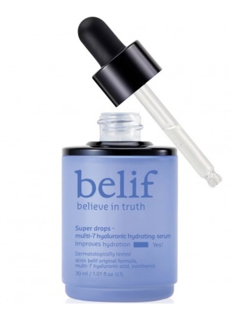 بليف سيروم بيليف سوبر دروبس متعدد 7 بحمض الهيالورونيك المرطب لجميع أنواع البشرة 30 مل - Image 2