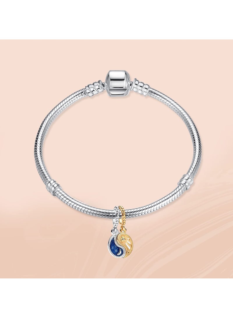 SYOSI 925 Sterling Silver Dangle Pendant Bead, Silver Charms for Bracelets and Necklaces, Sterling Silver Pendants with 5A Cubic Zirconia, Charms Gift for Women Girls - Image 2