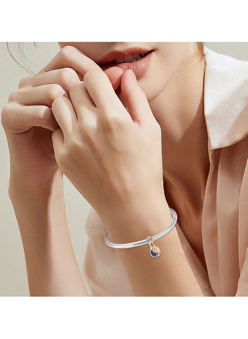 SYOSI 925 Sterling Silver Dangle Pendant Bead, Silver Charms for Bracelets and Necklaces, Sterling Silver Pendants with 5A Cubic Zirconia, Charms Gift for Women Girls - Image 5