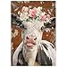 Ulord Great Jigsaw Puzzles for Adults 300 Pieces Rustic Cow with Hummingbirds and Blossoms Puzzles for Adults Toys Gift Family Decoration Kids Puzzle - Image 2