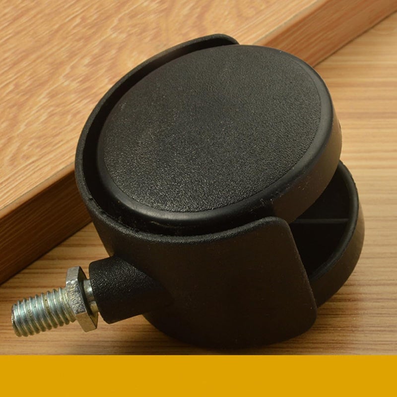 8Pcs Black Threaded Stem Chair Casters Smooth Quiet Glide for Carpet Hard Floors - Image 5