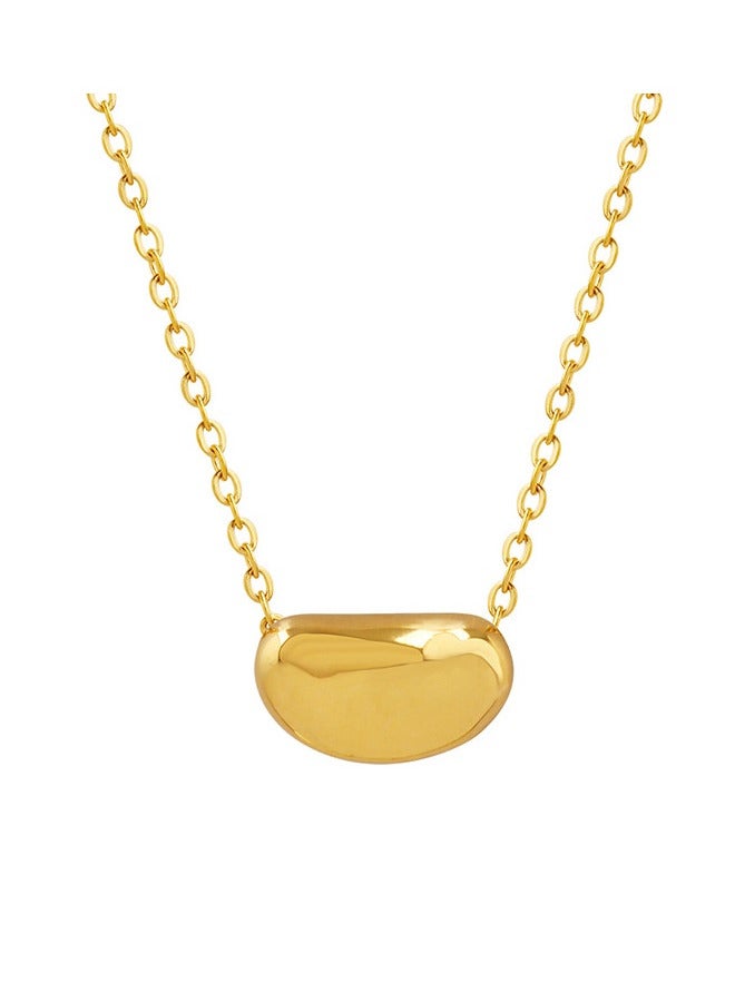 Lucky Golden Bean Clavicle Necklace - Image 2