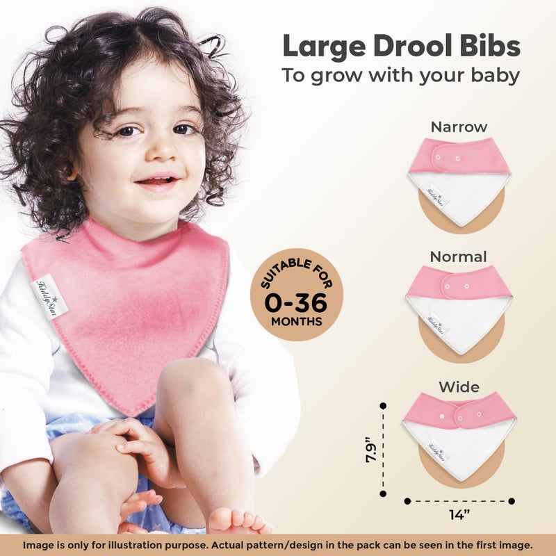 Kiddystar Baby Bibs For Boys & Girls - Organic Cotton Bibs  Bandana Bibs  Drool Bibs  Teething Bibs  Toddler Bibs - Gift (10 Dino Motor Bibs) - Image 4