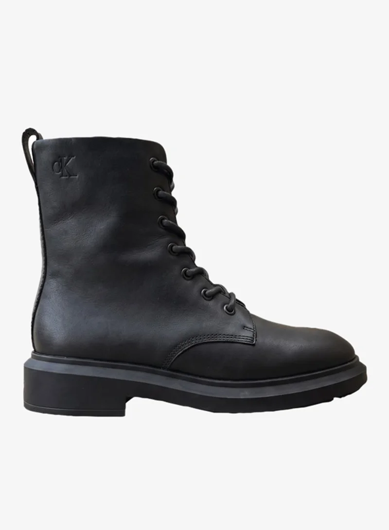Calvin Klein Leather Lace-Up Ankle Boots