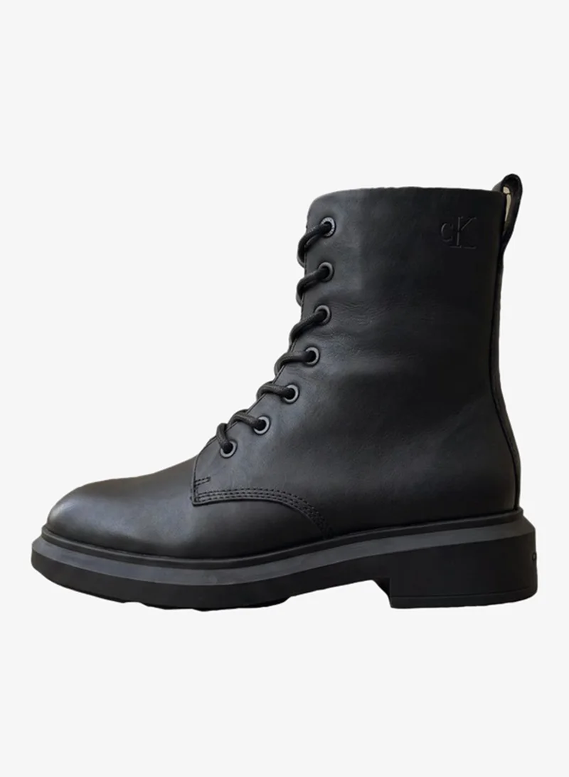 Calvin Klein Leather Lace-Up Ankle Boots
