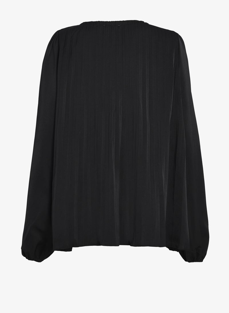 Ginger Plus Pleated Long Sleeve Blouse - Image 3