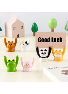 Excefore Cute Animal Cartoon Photo Clip, 7Pcs Memo Holder, Table Card Holders, Card Holder, Notes Message Folder, Note Holder, Home and Office Decorations  - Image 2