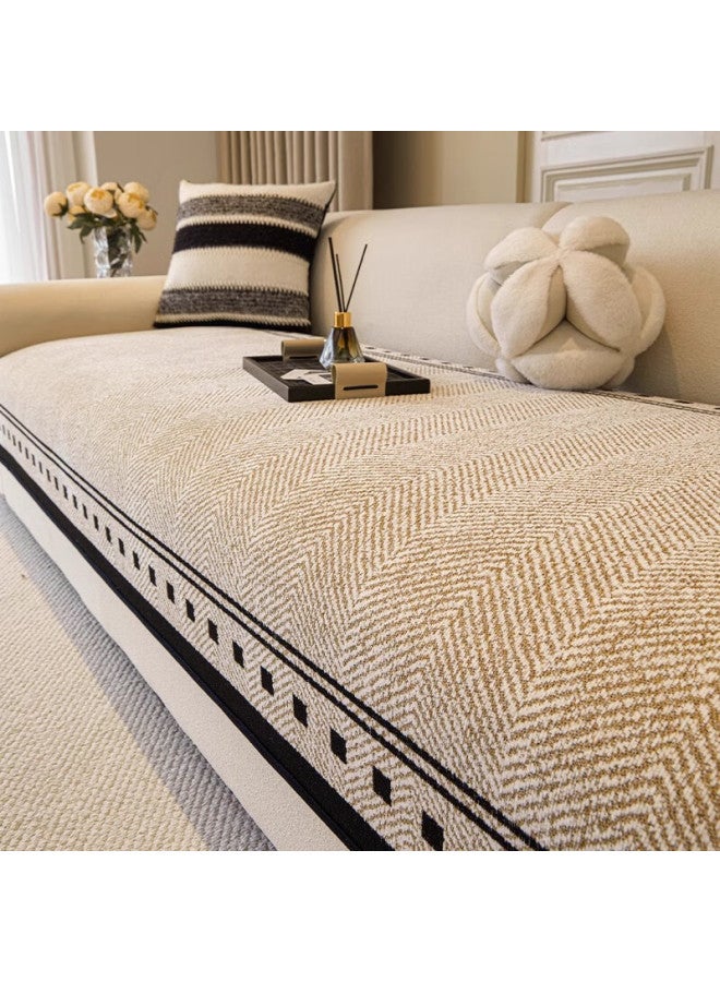 Zichen High-grade Leather Sofa Cover New Four Seasons Universal Anti-slip Straight Row One-piece Seat Cover Cloth Towel Cover - Image 4