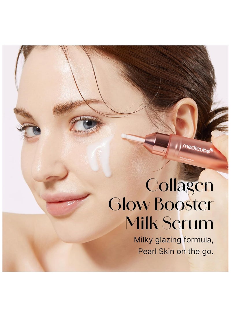 Medicube Collagen Glow Booster Milk Serum - Twist & Click - Radiance & Hydration with Niacinamide, Milk Protein Extract, Hydrolyzed Collagen - Illuminates & Firms Skin - Korean Skin Care, 0.50 fl oz  - Image 5
