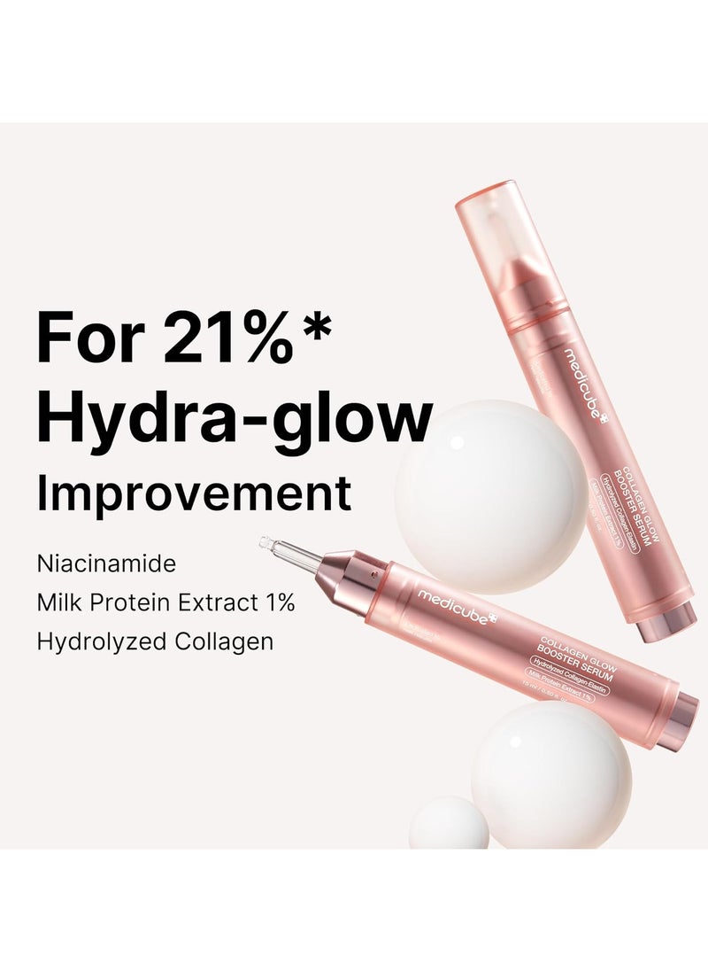 Medicube Collagen Glow Booster Milk Serum - Twist & Click - Radiance & Hydration with Niacinamide, Milk Protein Extract, Hydrolyzed Collagen - Illuminates & Firms Skin - Korean Skin Care, 0.50 fl oz  - Image 3