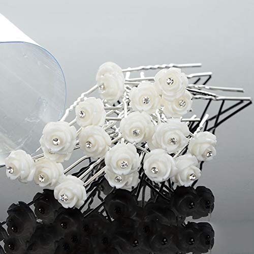 Yantu Womens Flower Hair Pins Hair Pins for Wedding Bridal Hair Pin Hair Accessories for Women Girls 20 Pcs - Image 3