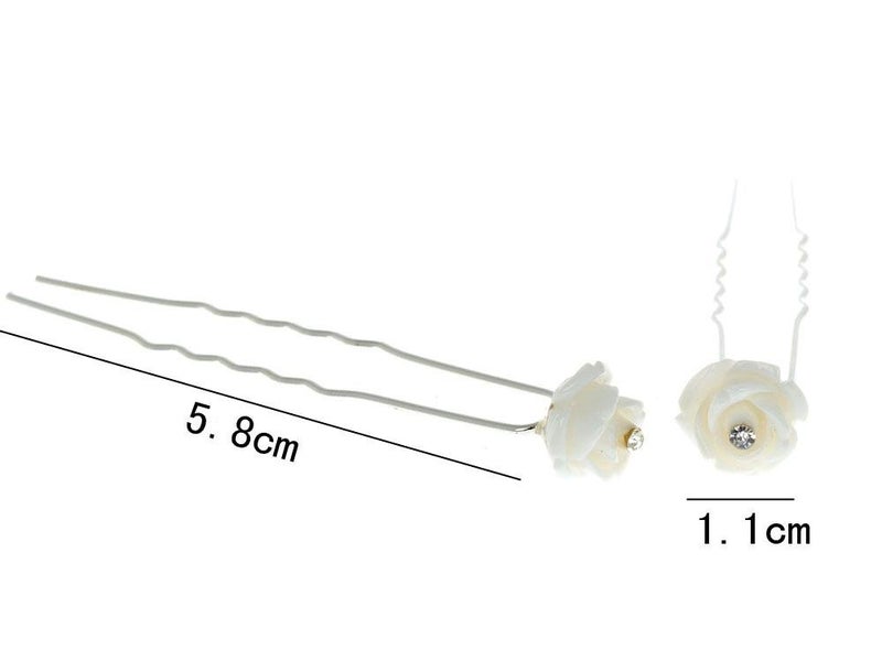 Yantu Womens Flower Hair Pins Hair Pins for Wedding Bridal Hair Pin Hair Accessories for Women Girls 20 Pcs - Image 2