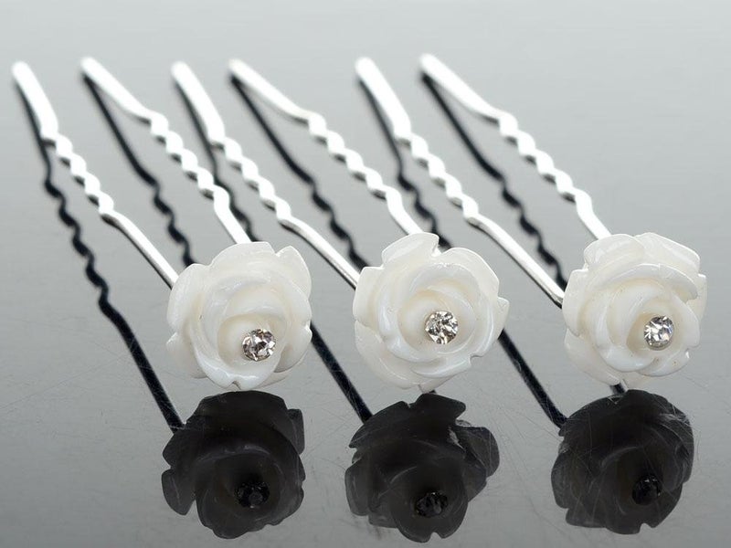 Yantu Womens Flower Hair Pins Hair Pins for Wedding Bridal Hair Pin Hair Accessories for Women Girls 20 Pcs - Image 5