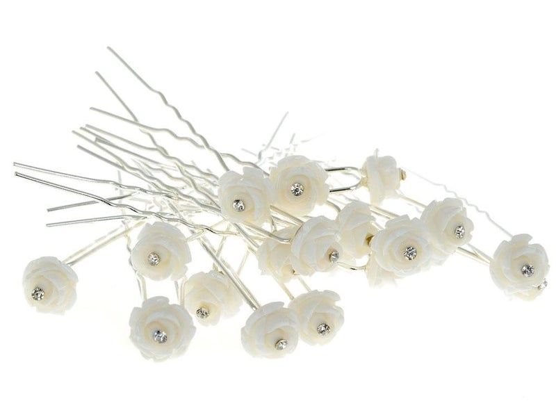 Yantu Womens Flower Hair Pins Hair Pins for Wedding Bridal Hair Pin Hair Accessories for Women Girls 20 Pcs - Image 1