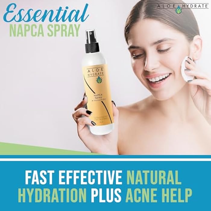 AloeHydrate NaPCA Moisturizer Face Mist & Body Spray; Organic Aloe vera moisturizer with NaPCA. Refresh & Soothe Your Skin with Natural & Bioidentical Actives. All Skin types, Dry, Acne, Oily, & Tattoo Care. - Image 3