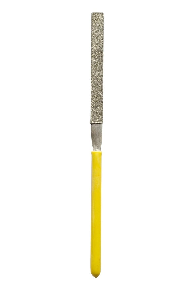 EXCEL IMPEX Excel Diamond File (Flat profile) Total length 200 mm. Diamond coating length 90 mm, Grit Size 80 US mesh - Image 1