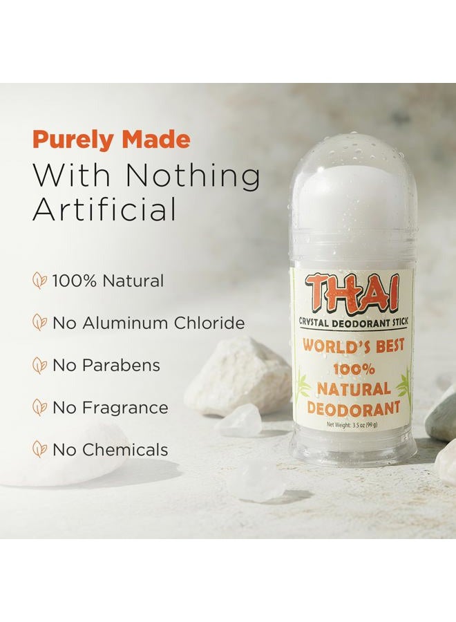Thai Deodorant Stone Thai crystal deodorant stick, 3.5 ounce pushup (3pack) - Image 3