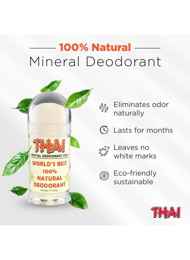 Thai Deodorant Stone Thai crystal deodorant stick, 3.5 ounce pushup (3pack) - Image 2
