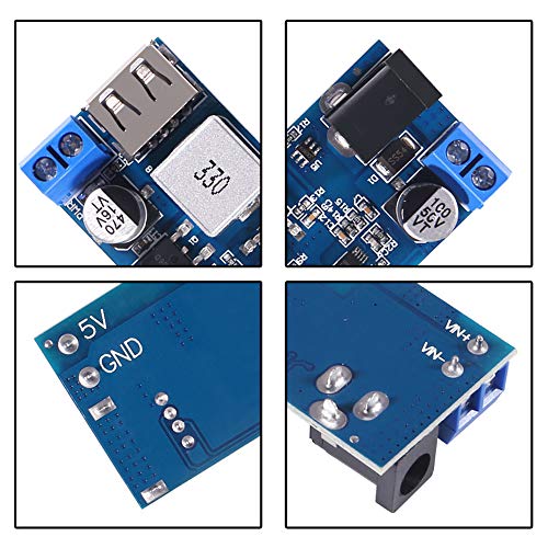 ACEIRMC 2pcs Buck Converter 12v to 5v 5A USB Voltage Regulator DC 9V-36V Step Down to DC 5V-5.3V 5.2V 3.5-6A Volt Transformer Power Supply Module for Phone Fast Charging (4pcs) - Image 3