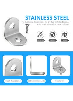 Corner Brace L Shaped Bracket, 20pcs Stainless Steel Corner Code Decorative Joint Right Angle Bracket for Shelf Supports Fixing Wood Furniture Chair Table Cabinet Bed with Screws (20x20x16mm) - pzsku/Z55E23E3197B62674AFE6Z/45/_/1720983571/cf72fe70-8c0f-4690-b139-0353f010dfb3