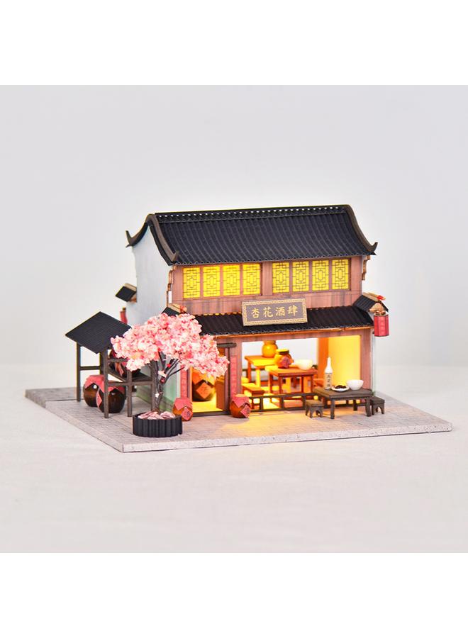 Bluejw Chinese Retro Jiangnan Town Building Model Chinese Small Courtyard Handmade Creative Courtyard Villa Gift Ornaments - Image 1