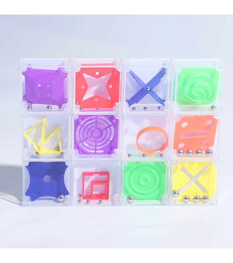 8pcs Mini Balance Ball Maze Creative Plastic Puzzle Thinking Toy Pack Random Colors Party Stocking Filler For Birthday Christmas Halloween Thanksgiving - Image 3