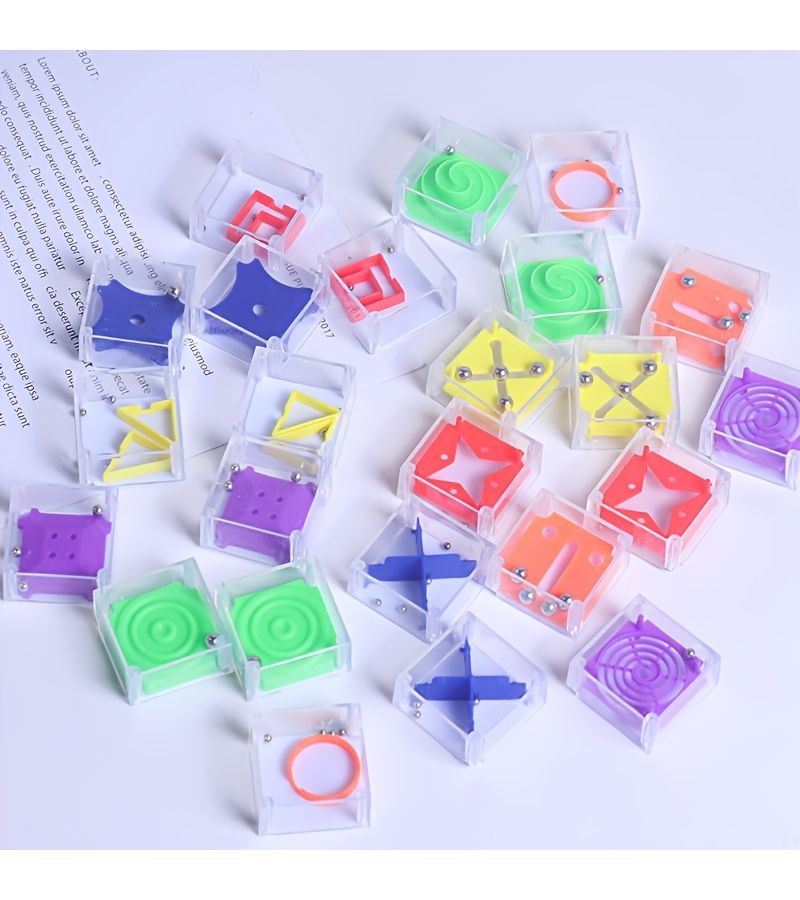 8pcs Mini Balance Ball Maze Creative Plastic Puzzle Thinking Toy Pack Random Colors Party Stocking Filler For Birthday Christmas Halloween Thanksgiving - Image 4
