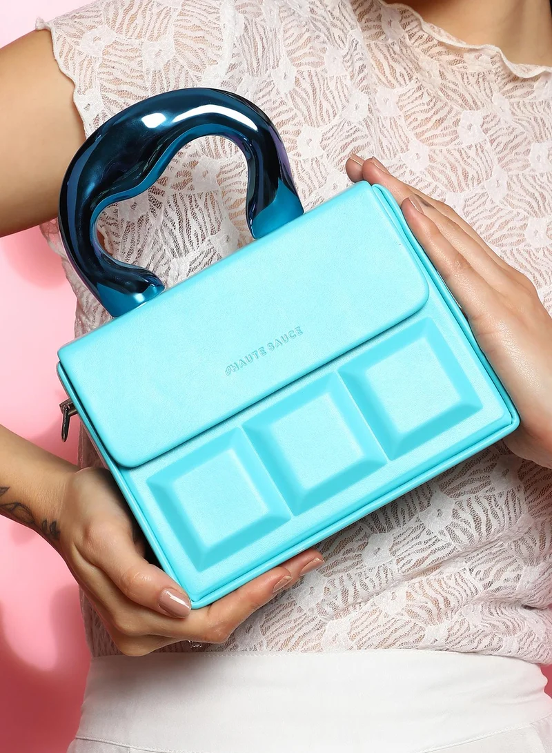 صوص هاوت حقيبة يد نسائية هاوت صوص ذا كالديرا مبطنة - أزرق سماوي