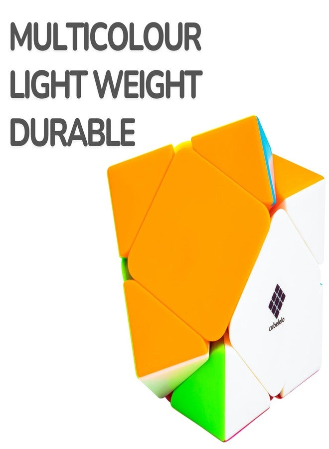 Cubelelo Drift Skewb Stickerless Speedcube Puzzle for Kids & Adults | Fast & Smooth Stress Buster | Brain-Boosting Challenge for Kids and Adults (Multicolour) - Image 3