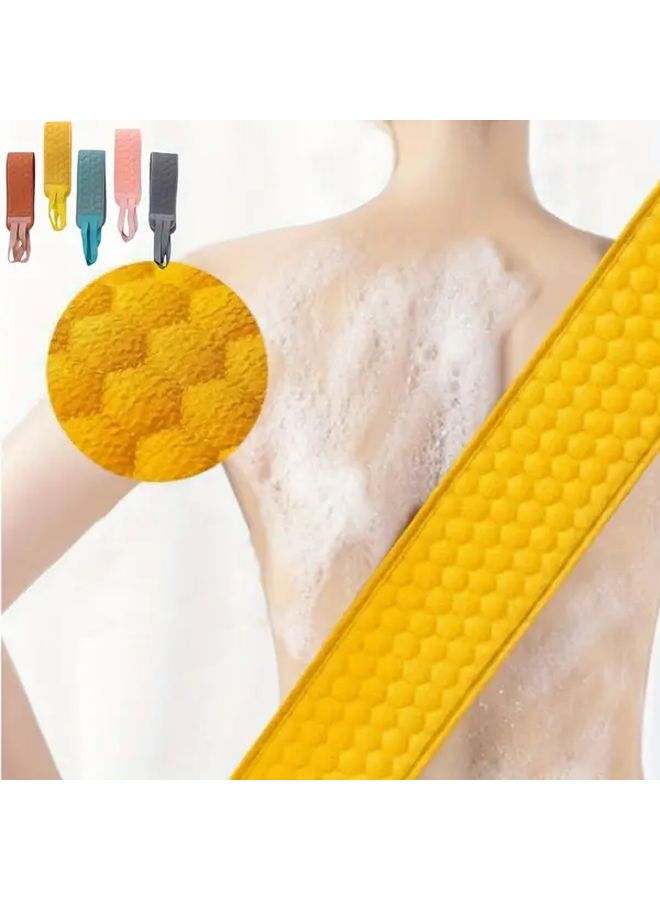 1pc Pink Exfoliating Back Scrubber And Sponge Pad For Shower Bathing Deep Cleansing Body Scrub For Men And Women - Image 1
