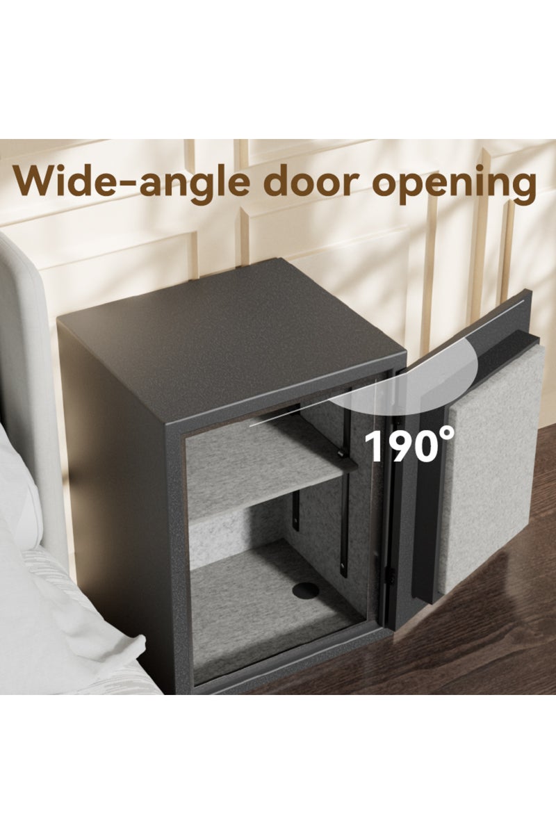 Deli 1-Hour Fireproof Safe Box, Digital Lock 50kg (60x45x40cm) ET601 Dark Grey - Image 5