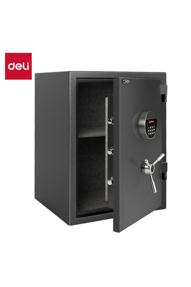 Deli 1-Hour Fireproof Safe Box, Digital Lock 50kg (60x45x40cm) ET601 Dark Grey - Image 1