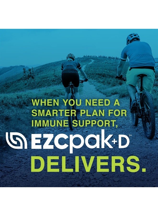 EZC Pak +D معزز نظام المناعة لمدة 5 أيام مع الإخناسيا، فيتامين C، فيتامين D والزنك لدعم المناعة - Image 4