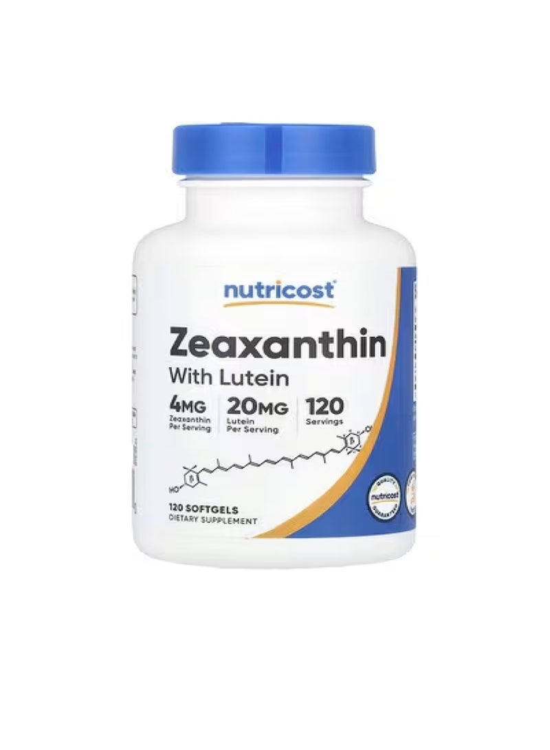 Nutricost Zeaxanthin with Lutein, 120 Softgels