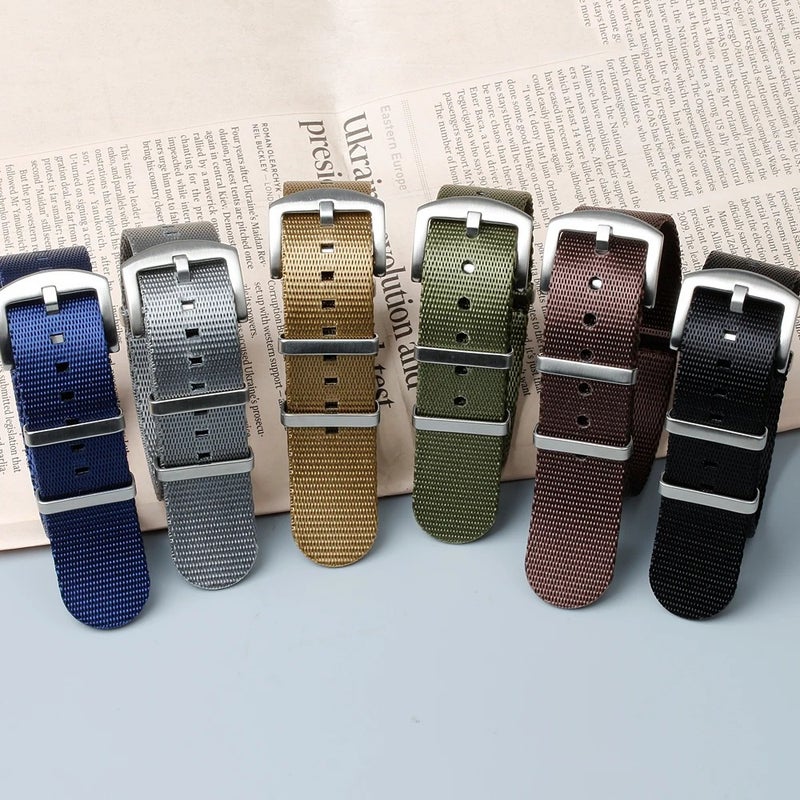Bluejw Hot Selling Nylon Watch Strap with 316 Stainless Steel Buckle – Quick Release Replacement Band for Seat Belt Style Watches - Image 2
