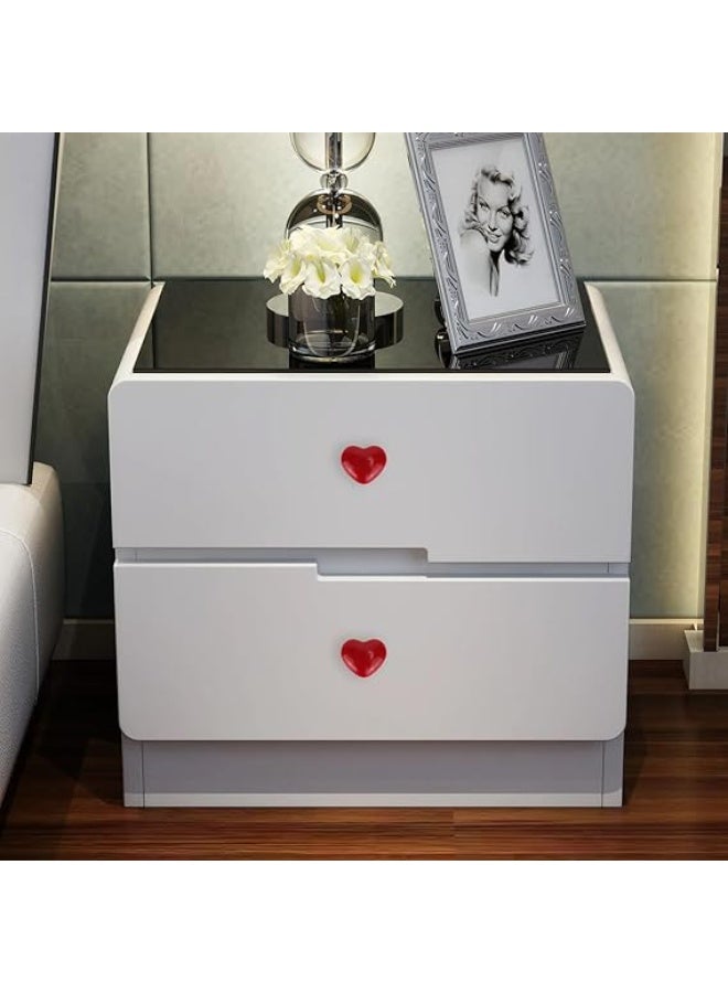 2 Pieces Drawer Pulls Bathroom Box Pusher Knobs - Heart Shaped Decorative Push Buttons with Strong Adhesive for Fashion Furniture Accessories - Image 4